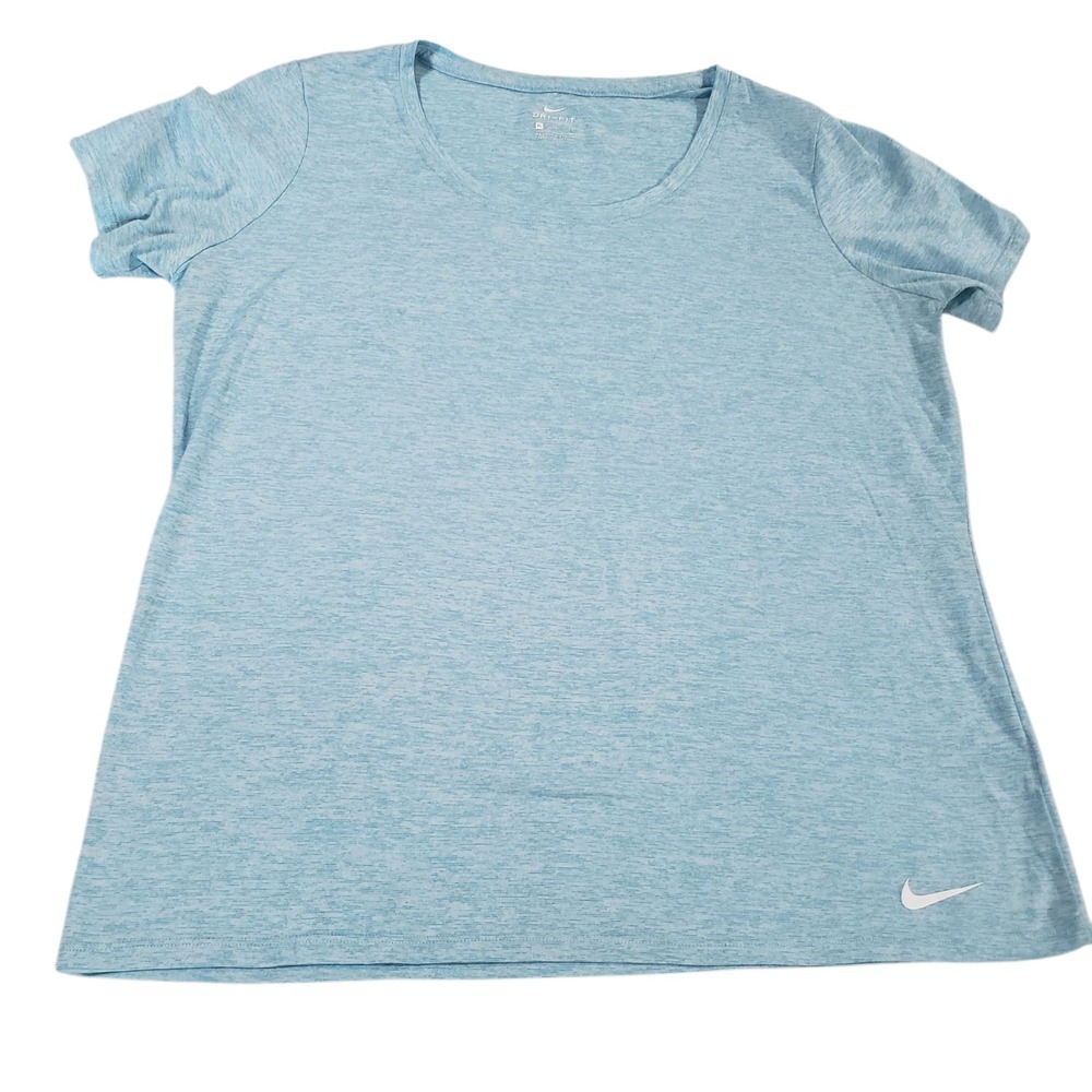 Nike Activewear Top Womens Blue XL‎ Dri Fit Scoop Neck Workout Pullover Blouse
